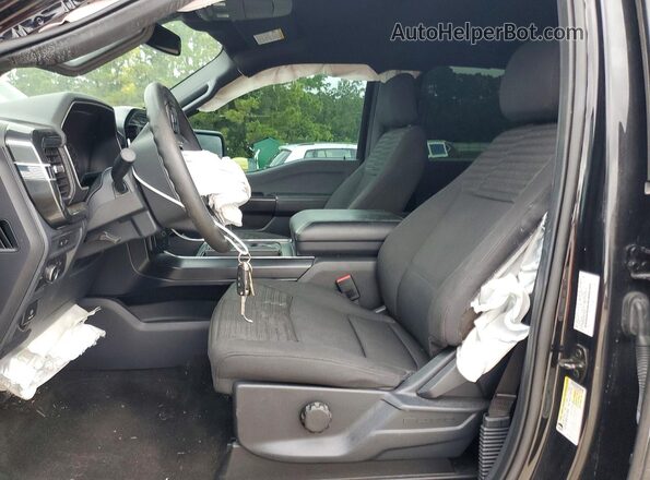 1FTFW1E83NFB33398 2022 FORD F150 Black Front interior view