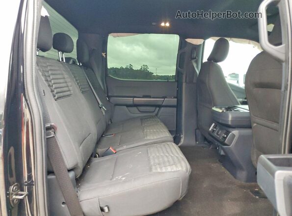 1FTFW1E83NFB33398 2022 FORD F150 Black Rear seats view