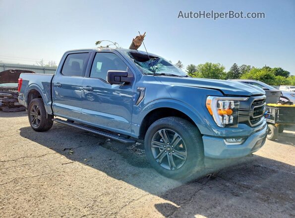 1FTFW1E83PKE23053 2023 FORD F150 Blue Առջևի աջ