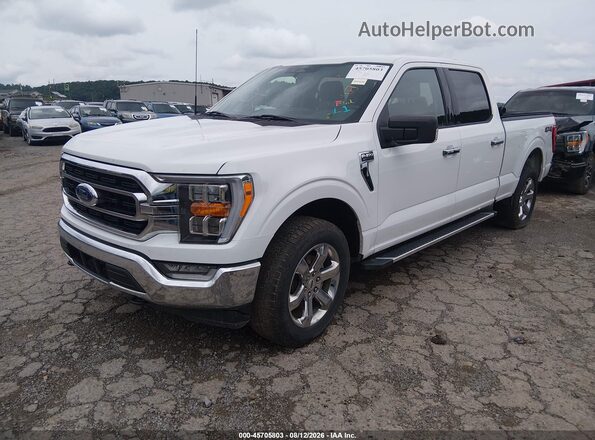 1FTFW1E84NFB86417 2022 FORD F150 White წინა მარცხენა ხედი სამი მეოთხედიდან