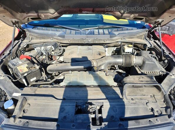 1FTFW1E85MKD15500 2021 FORD F150 Red Սալոնի հետևի տեսք