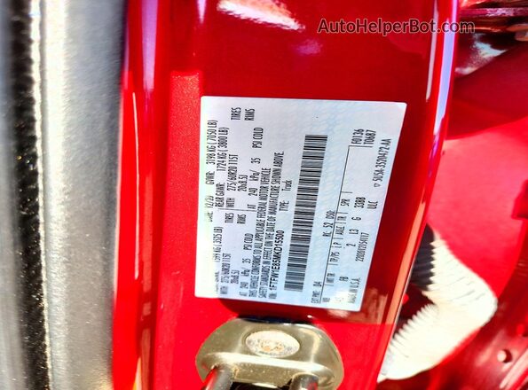 1FTFW1E85MKD15500 2021 FORD F150 Red Շարժիչի բաժամունքի տեսք
