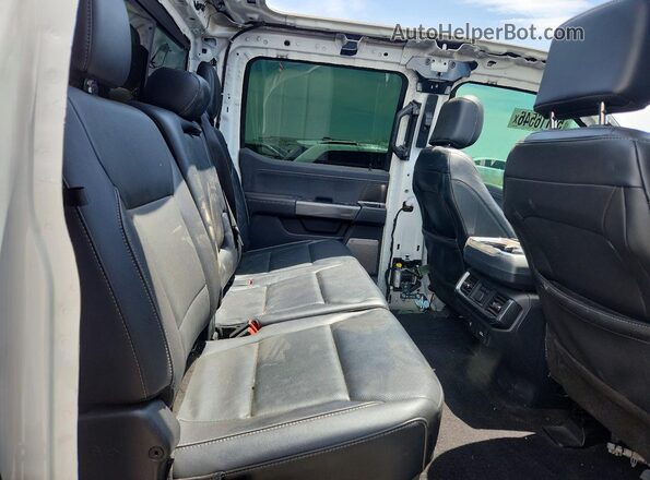 1FTFW1E85NFB02296 2022 FORD F150 White Rear seats view