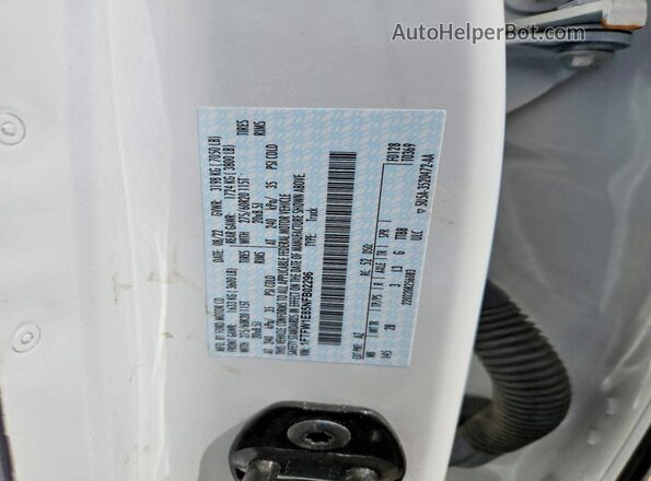 1FTFW1E85NFB02296 2022 FORD F150 White VIN sticker view