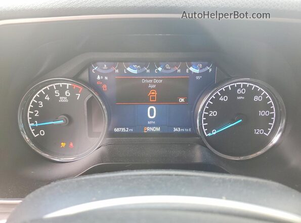 1FTFW1E88MFC57441 2021 FORD F150 Black Widok zestawu wskaźników