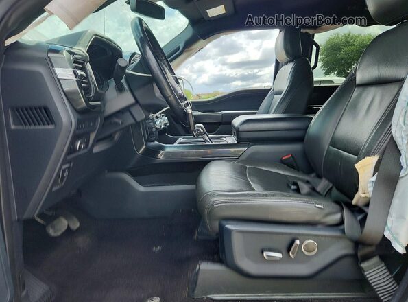 1FTFW1E89MFA37676 2021 FORD F150 Серый Вид салона спереди