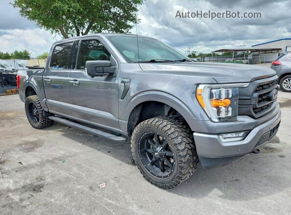 1FTFW1E89MFA37676 2021 FORD F150 Серый Передняя правая четверть