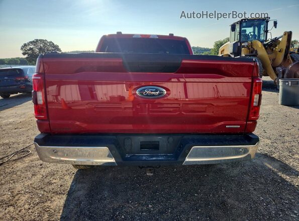 1FTFW1E89MFB31265 2021 FORD F150 Red უკანა ხედი
