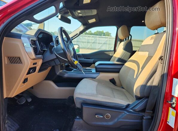 1FTFW1E89MFB31265 2021 FORD F150 Red წინა სალონის ხედი