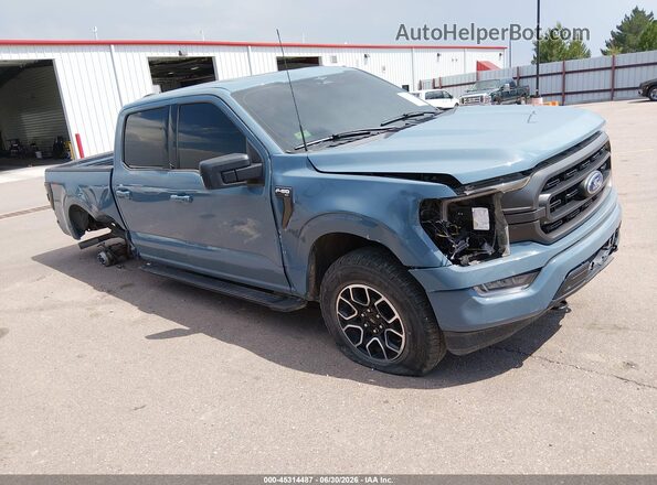 1FTFW1E89PKE14759 2023 FORD F150 Blue სალონის 360-გრადუსიანი ხედი