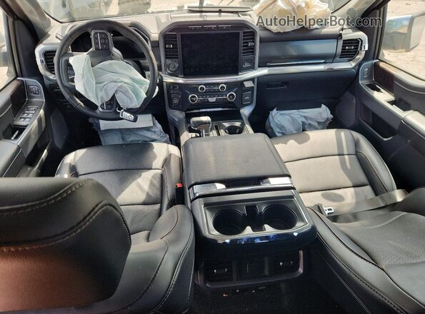 1FTFW1E89PKF52804 2023 FORD F150 Gray Widok deski rozdzielczej