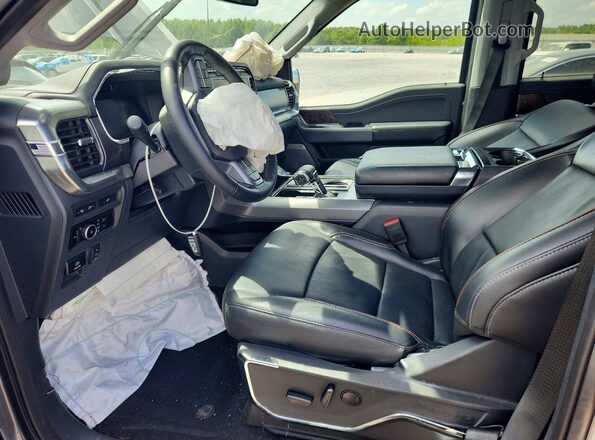 1FTFW1E89PKF52804 2023 FORD F150 Gray Widok wnętrza z przodu