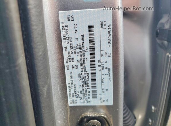 1FTFW1E8XPFC60667 2023 FORD F150 Silver Vista del compartimento del motor