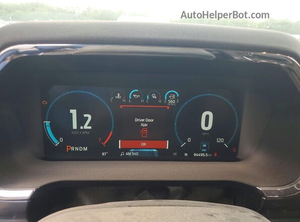 1FTFW1ED0MFB24203 2021 FORD F150 White Вид щитка приладів