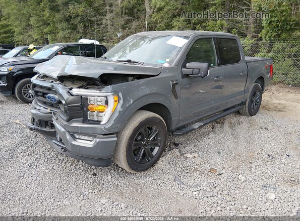 1FTFW1ED0MFC72304 2021 FORD F150 Gray Առջևի ձախ երեք քառորդ տեսարան