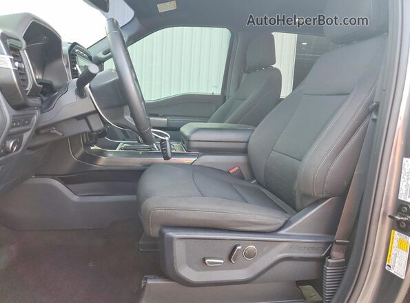 1FTFW1ED0MFC98868 2021 FORD F150 Gray წინა სალონის ხედი