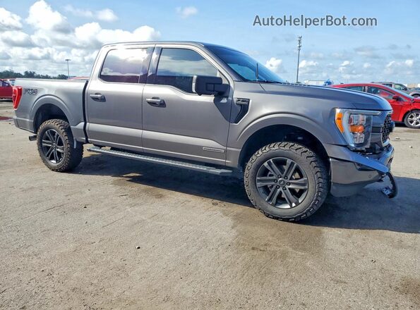 1FTFW1ED0MFC98868 2021 FORD F150 Gray წინა მარჯვენა