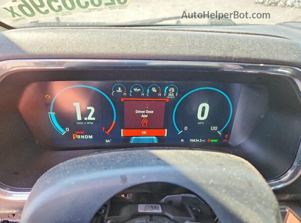 1FTFW1ED2NFA02489 2022 FORD F150 Blue Вид щитка приладів