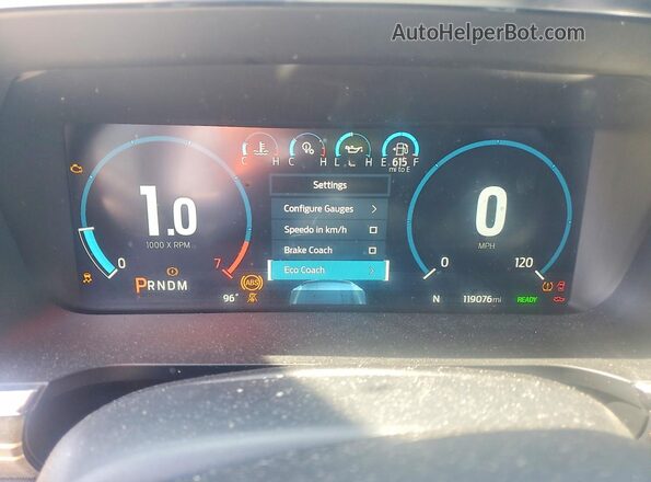 1FTFW1ED2PFA10739 2023 FORD F150 Blue Instrument cluster view