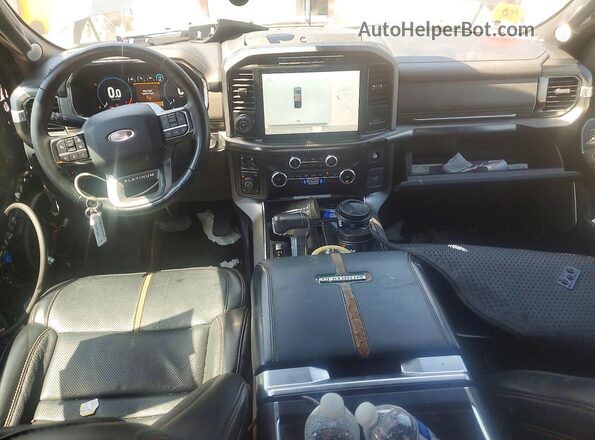 1FTFW1ED2PFA10739 2023 FORD F150 Blue Dashboard view