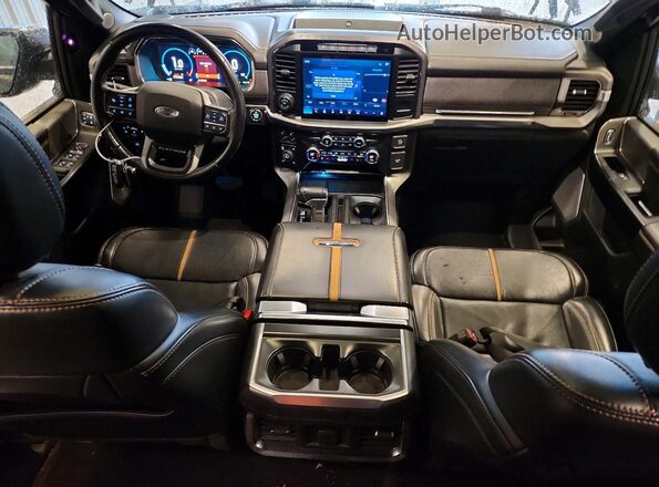 1FTFW1ED6MFB76497 2021 FORD F150 Black Dashboard view