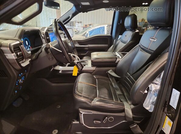 1FTFW1ED6MFB76497 2021 FORD F150 Black Front interior view