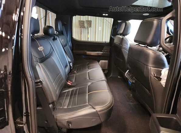 1FTFW1ED6MFB76497 2021 FORD F150 Black Rear seats view