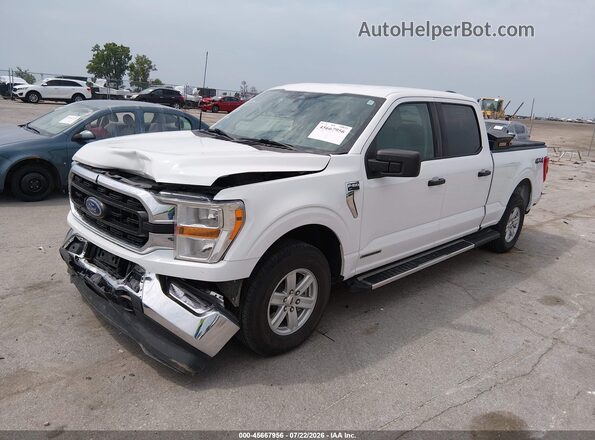 1FTFW1ED6NFC40989 2022 FORD F150 White წინა მარცხენა ხედი სამი მეოთხედიდან