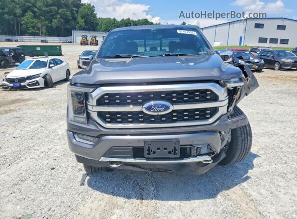 1FTFW1ED7NFA04772 2022 FORD F150 Gray წინა ხედი