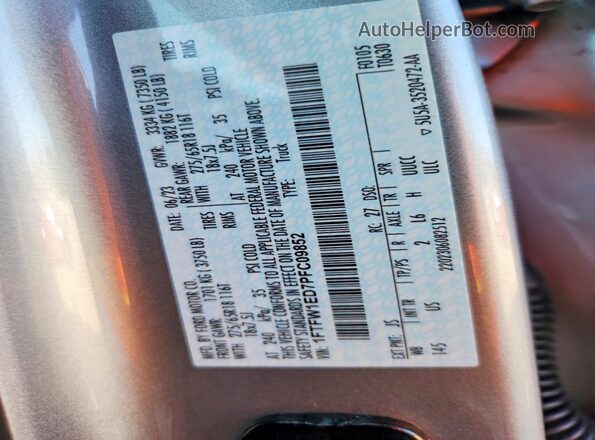 1FTFW1ED7PFC09852 2023 FORD F150 Silver Вид підкапотного простору