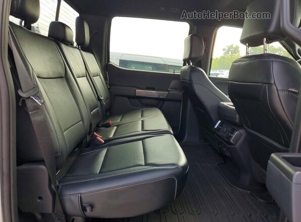 1FTFW1ED7PFD04119 2023 FORD F150 Silver Rear seats view