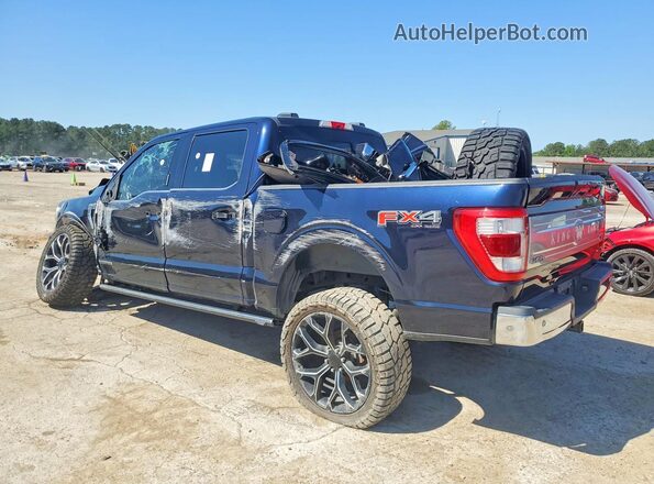 1FTFW1ED9MFC40967 2021 FORD F150 Blue Rear left