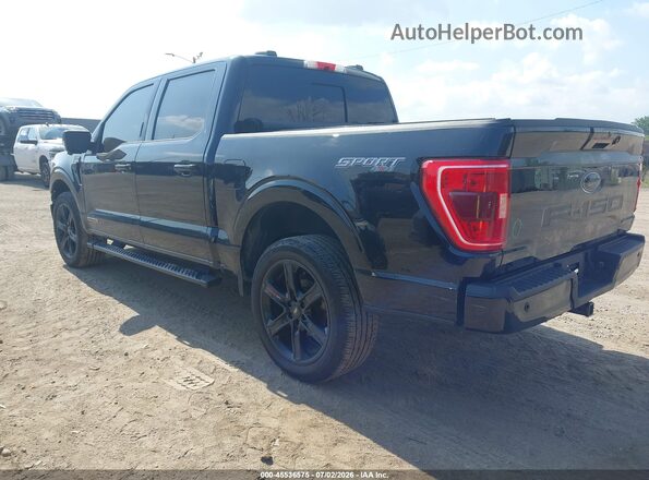 1FTFW1ED9NFB07675 2022 FORD F150 Black Հետևի ձախ