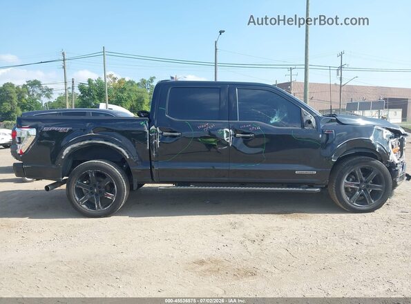 1FTFW1ED9NFB07675 2022 FORD F150 Black Սալոնի հետևի տեսք
