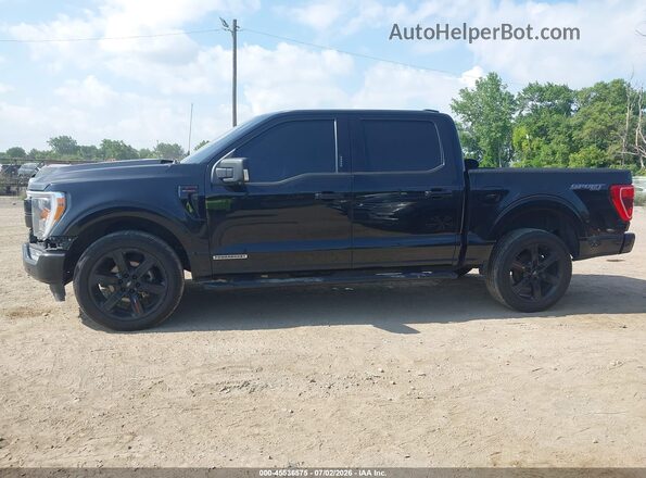 1FTFW1ED9NFB07675 2022 FORD F150 Black Սալոնի 360 աստիճան տեսք