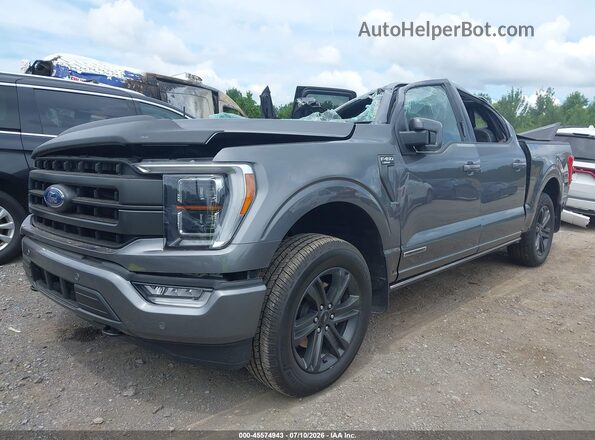 1FTFW1ED9PFC26569 2023 FORD F150 Gray Առջևի ձախ երեք քառորդ տեսարան