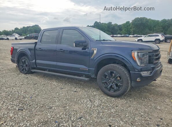 1FTFW1EDXNFB33055 2022 FORD F150 Blue Delantero derecho