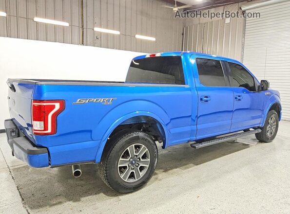 1FTFW1EF1GFC70812 2016 FORD F150 Blue Հետևի աջ