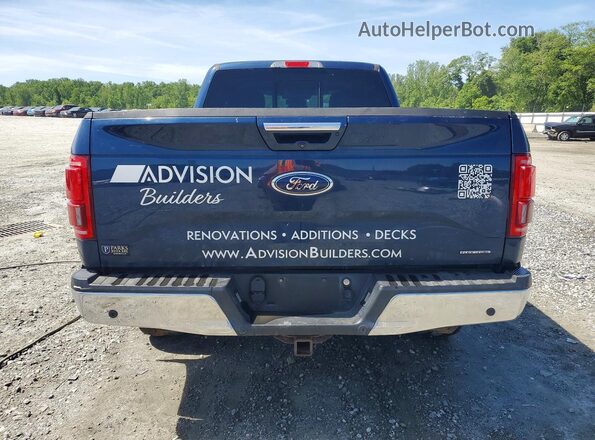 1FTFW1EF4GFA66361 2016 FORD F150 Blue Rear view