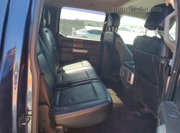1FTFW1EF4GFA66361 2016 FORD F150 Blue Rear seats view
