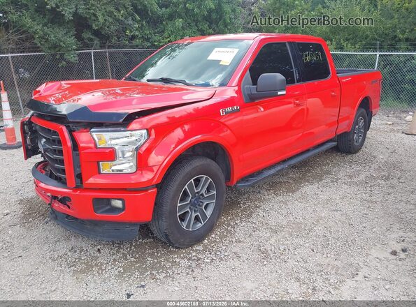 1FTFW1EF5GFD04539 2016 FORD F150 Red Vista tres cuartos delantera izquierda