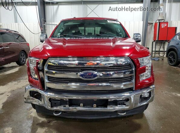 1FTFW1EF5GKD30968 2016 FORD F150 Red Front view