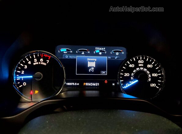 1FTFW1EF5GKD30968 2016 FORD F150 Red Instrument cluster view