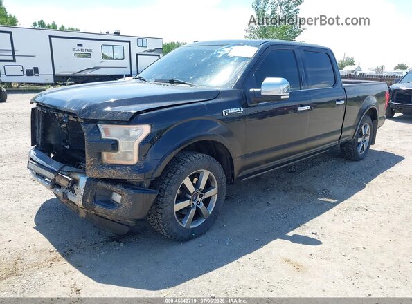 1FTFW1EF7GFB01894 2016 FORD F150 Black წინა მარცხენა ხედი სამი მეოთხედიდან