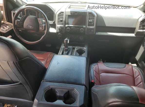 1FTFW1EF7GFC69762 2016 FORD F150 Black Dashboard view