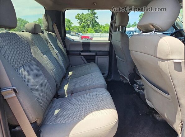1FTFW1EFXHKE29187 2017 FORD F150 Gray Rear seats view