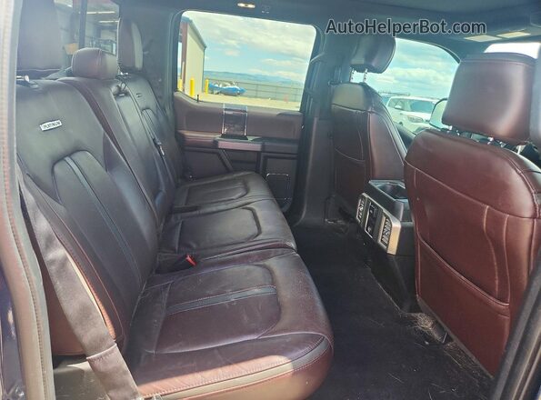 1FTFW1EG1GFB54244 2016 FORD F150 Blue Rear seats view