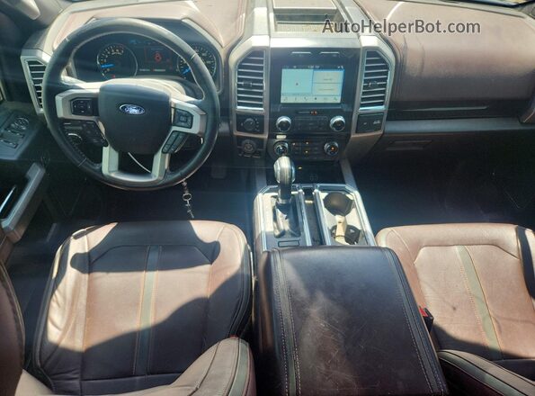 1FTFW1EG1GFB54244 2016 FORD F150 Blue Dashboard view