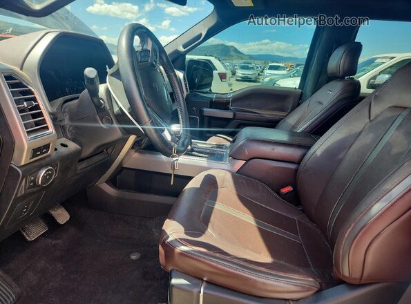 1FTFW1EG1GFB54244 2016 FORD F150 Blue Front interior view