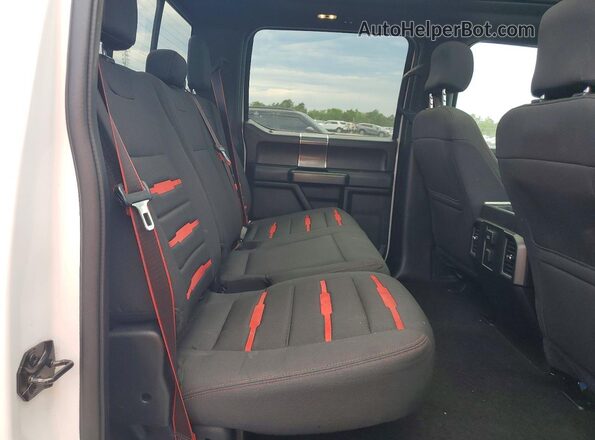 1FTFW1EG1GFC86338 2016 FORD F150 White Rear seats view